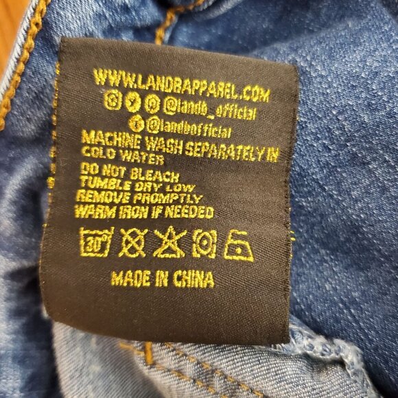 L&B Womens Boyfriend Jeans Size 4 Lucky & Blessed Two-Tone Patchwork Denim - Picture 5 of 12